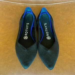 Rothy's The Point Slip On, Black Size 6.5